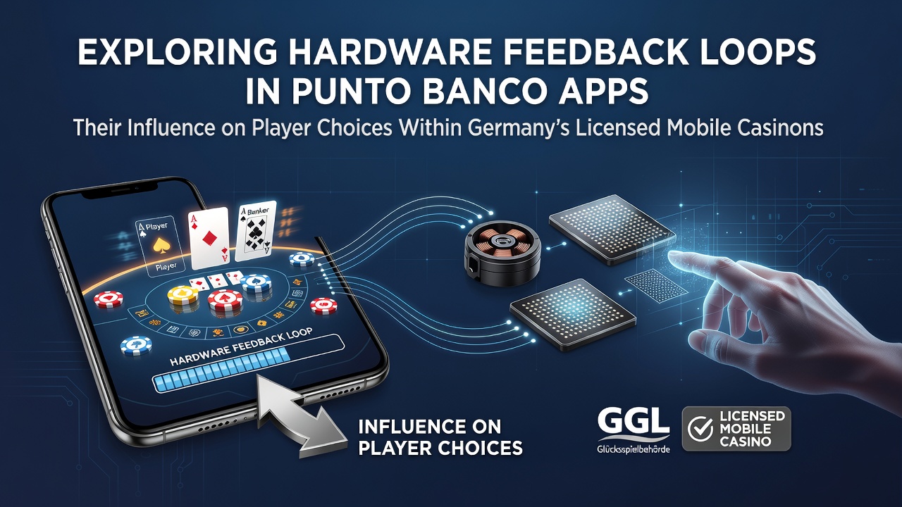 Darstellung von Hardware-Feedback in einer Punto Banco App auf einem mobilen Gerät mit Touchscreen und Sensoren