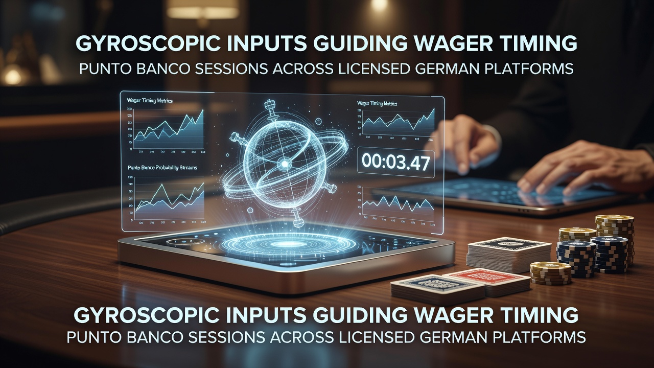 Gyroskopische Sensoren erfassen Bewegungen während einer Punto Banco Session auf einem mobilen Gerät