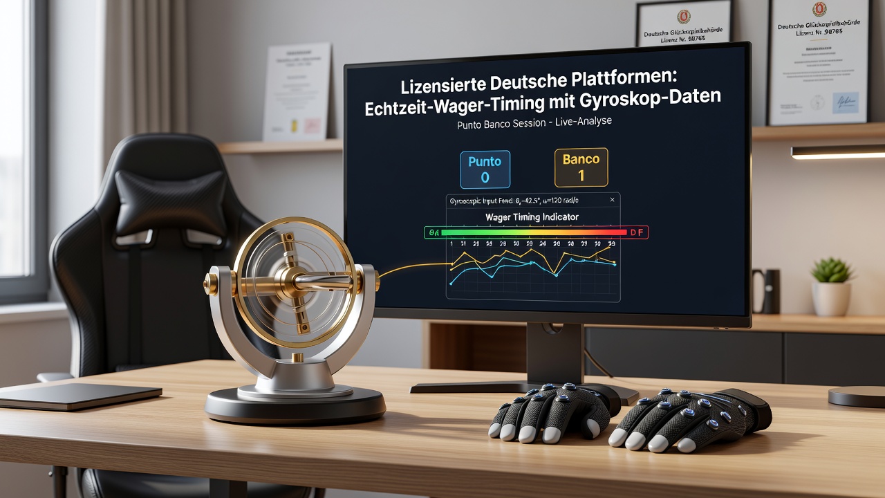 Detailansicht eines mobilen Bildschirms mit gyroskopischer Wett-Timing-Anzeige bei Punto Banco