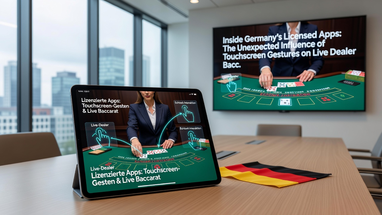 Analyse von Touchscreen-Daten während einer Live-Baccarat-Session auf einem Smartphone