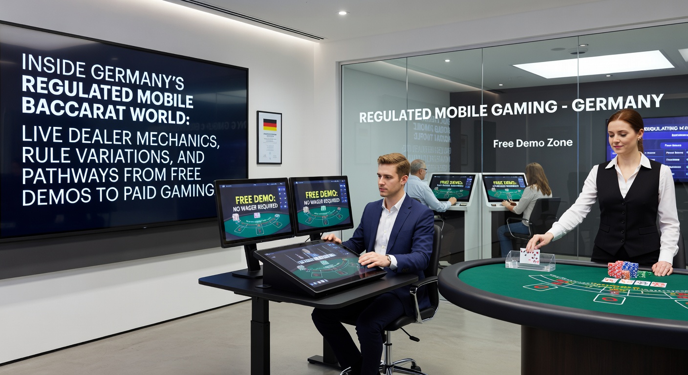 Live-Dealer-Sitzung in einer regulierten deutschen mobilen Baccarat-App mit mehreren Spielern und Echtzeit-Streaming