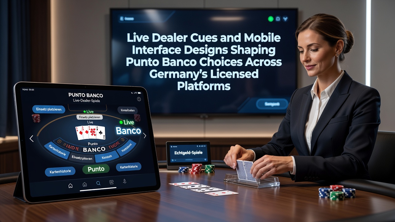 Mobile Schnittstellen und Live-Dealer-Hinweise gestalten Punto Banco Entscheidungen auf lizenzierten deutschen Plattformen
