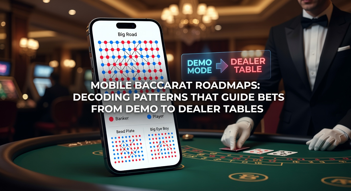 Detaillierte Roadmap in einer Live Mobile Baccarat-Session mit Big Road, Big Eye Boy und markierten Streaks