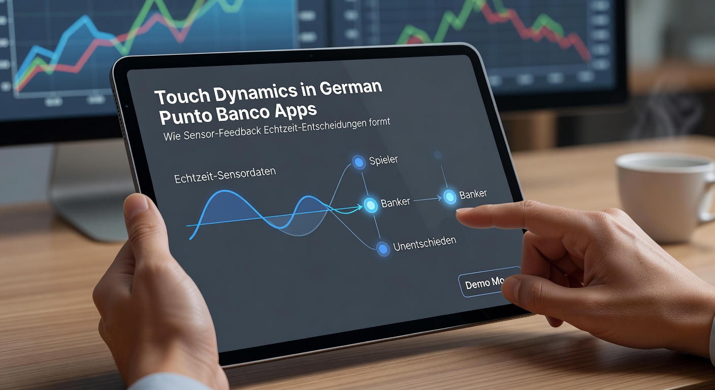 Nahaufnahme einer Hand, die auf einem mobilen Gerät eine Wette in einer Punto Banco App platziert mit sichtbarem Sensor-Feedback