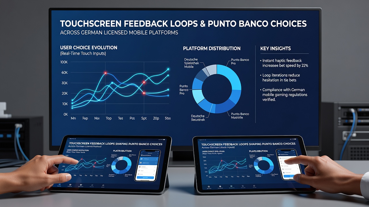 Detailansicht einer Punto Banco App mit Touchscreen-Feedback auf einem mobilen Gerät
