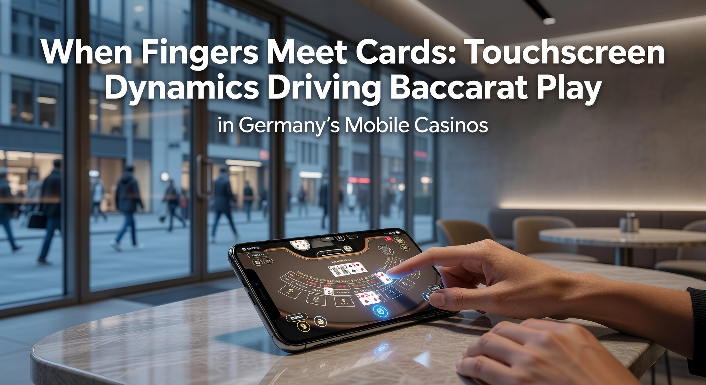 Touchscreen-Interaktion beim Baccarat in einer deutschen Casino-App mit sichtbaren Gesten und Karten-Layouts