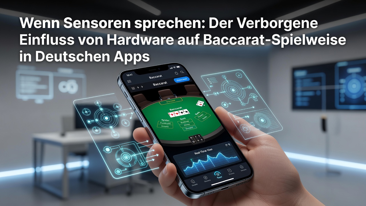 Detailansicht eines Smartphone-Bildschirms während einer Baccarat-Session mit sichtbaren Sensor-Feedback-Elementen in einer deutschen Casino-App